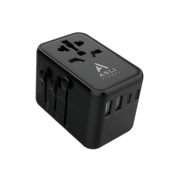 ASLI UNIVERSAL TRAVEL CHARGER GAN III 65W BLACK