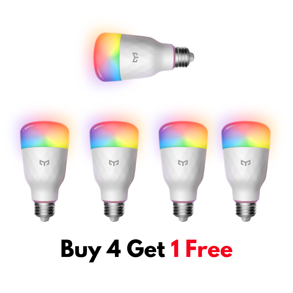 Yeelight Smart LED Bulb W3 Multiple color pack 4+1