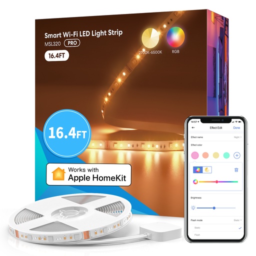 MEROSS Smart Wi-Fi LED Strip with RGBW 5 Meters