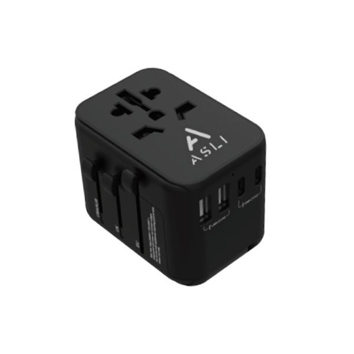 ASLI UNIVERSAL TRAVEL CHARGER GAN III 30W BLACK