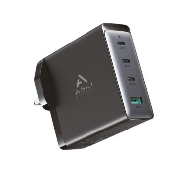 ASLI THUNDERVOLT HOME CHARGER WITH 3 USB-C & 1 USB 140W BLACK