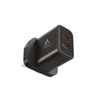 ASLI THUNDERVOLT 20W PD DUAL PORT FAST CHARGING WALL CHARGER BLACK