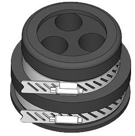 Wajda Cable Entry Window Boot 1-1/4" (3hole)